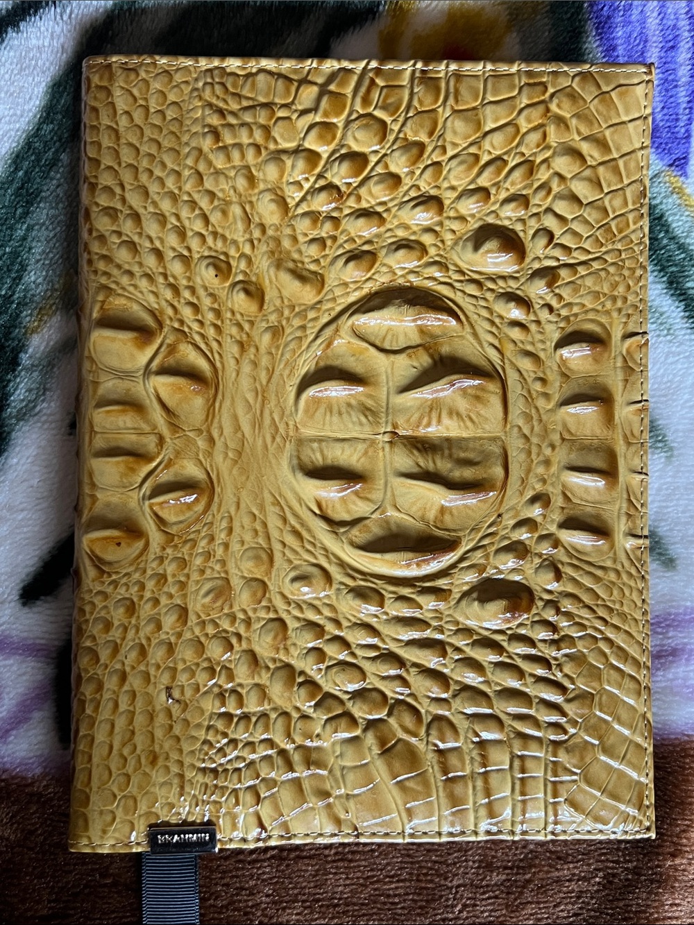 BRAHMIN Yellow Embossed Croc Journal NWT - Picture 6 of 7